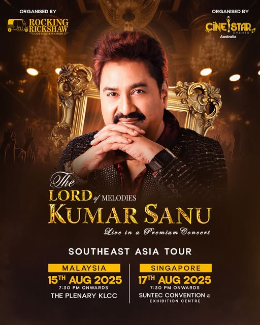 Kumar Sanu The Lord of Melodies & Soulfully Yours Reloaded Tour Poster 2025